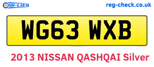 WG63WXB are the vehicle registration plates.