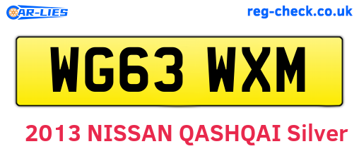 WG63WXM are the vehicle registration plates.