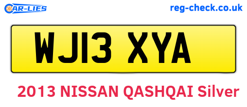 WJ13XYA are the vehicle registration plates.