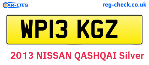 WP13KGZ are the vehicle registration plates.