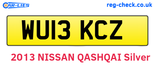 WU13KCZ are the vehicle registration plates.