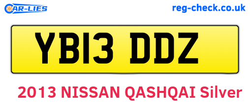 YB13DDZ are the vehicle registration plates.