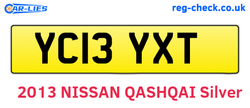 YC13YXT are the vehicle registration plates.