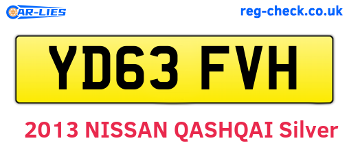 YD63FVH are the vehicle registration plates.