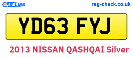 YD63FYJ are the vehicle registration plates.