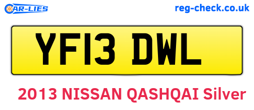 YF13DWL are the vehicle registration plates.