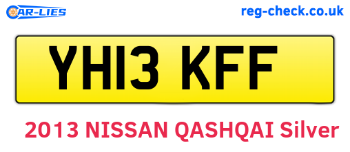 YH13KFF are the vehicle registration plates.