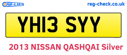YH13SYY are the vehicle registration plates.