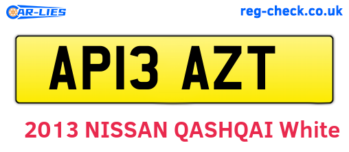 AP13AZT are the vehicle registration plates.