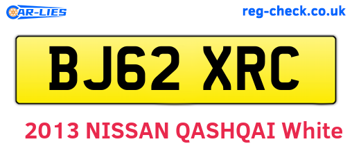 BJ62XRC are the vehicle registration plates.
