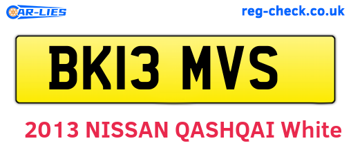 BK13MVS are the vehicle registration plates.