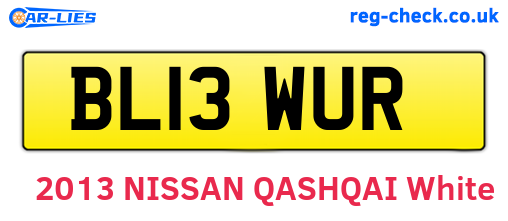 BL13WUR are the vehicle registration plates.