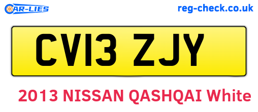 CV13ZJY are the vehicle registration plates.