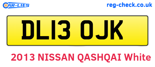 DL13OJK are the vehicle registration plates.