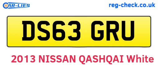 DS63GRU are the vehicle registration plates.