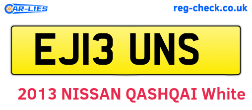 EJ13UNS are the vehicle registration plates.