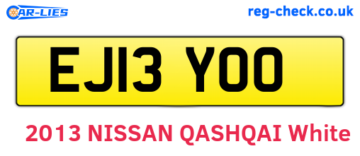 EJ13YOO are the vehicle registration plates.