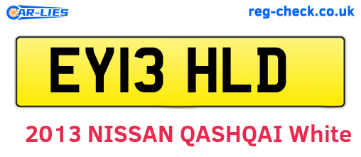 EY13HLD are the vehicle registration plates.