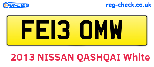 FE13OMW are the vehicle registration plates.