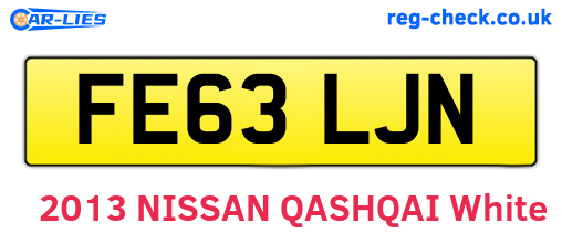 FE63LJN are the vehicle registration plates.