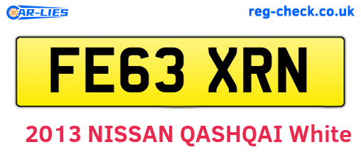 FE63XRN are the vehicle registration plates.