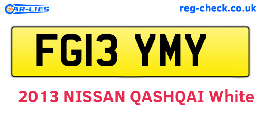 FG13YMY are the vehicle registration plates.