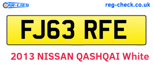 FJ63RFE are the vehicle registration plates.