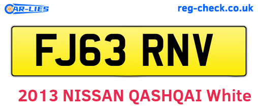 FJ63RNV are the vehicle registration plates.