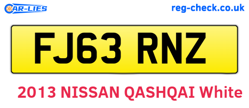 FJ63RNZ are the vehicle registration plates.