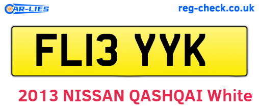 FL13YYK are the vehicle registration plates.