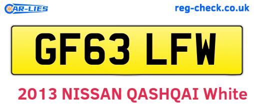 GF63LFW are the vehicle registration plates.