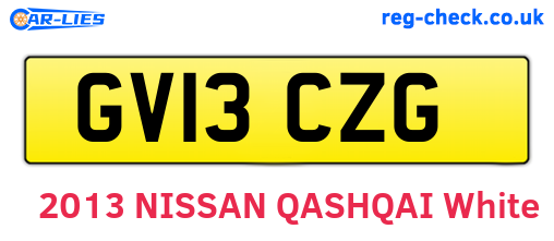 GV13CZG are the vehicle registration plates.