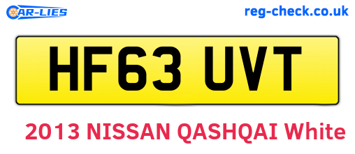 HF63UVT are the vehicle registration plates.