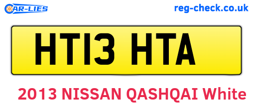 HT13HTA are the vehicle registration plates.