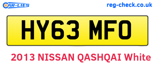 HY63MFO are the vehicle registration plates.