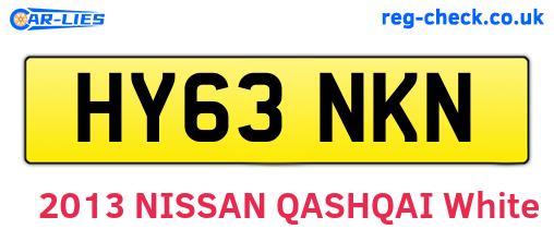 HY63NKN are the vehicle registration plates.