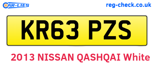 KR63PZS are the vehicle registration plates.