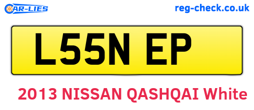 L55NEP are the vehicle registration plates.