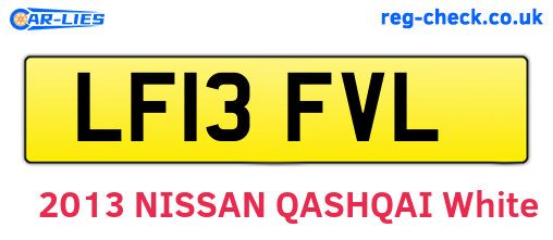 LF13FVL are the vehicle registration plates.