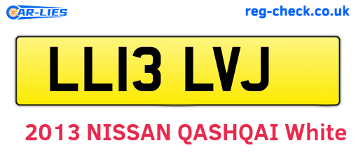 LL13LVJ are the vehicle registration plates.