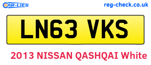 LN63VKS are the vehicle registration plates.