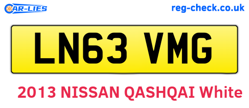LN63VMG are the vehicle registration plates.