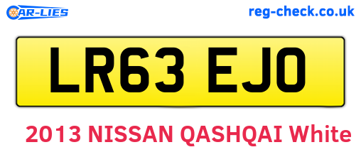 LR63EJO are the vehicle registration plates.