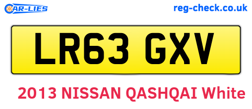 LR63GXV are the vehicle registration plates.