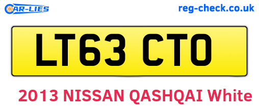 LT63CTO are the vehicle registration plates.