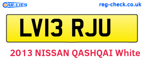 LV13RJU are the vehicle registration plates.