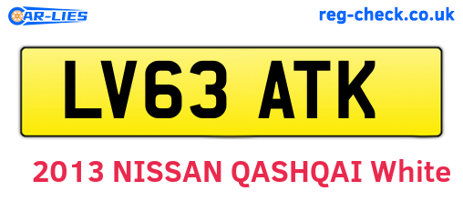 LV63ATK are the vehicle registration plates.