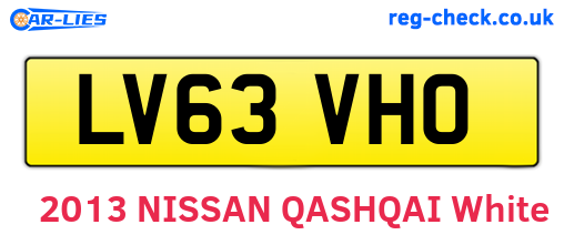LV63VHO are the vehicle registration plates.