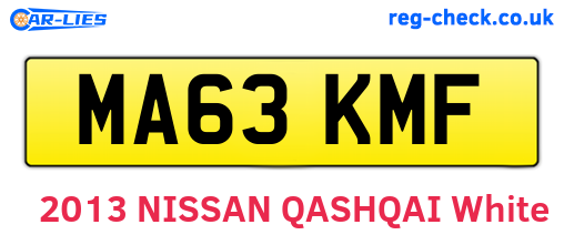 MA63KMF are the vehicle registration plates.