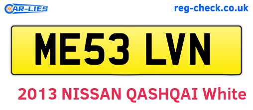 ME53LVN are the vehicle registration plates.